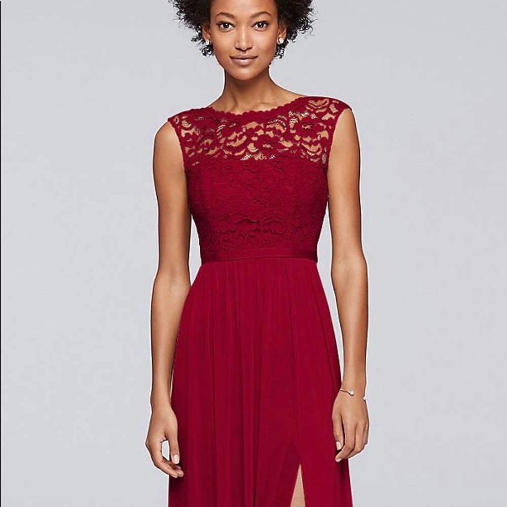 David’s Bridal Dress with Lace Bodice